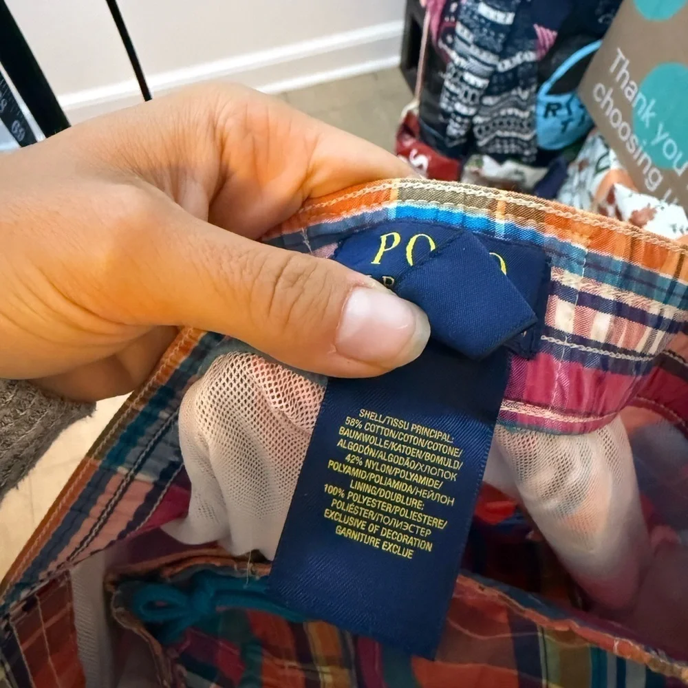 Polo Ralph Lauren Boy’s Plaid Swim Trunks